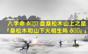八字命 🦅 盘桑松木山上之鼠「桑松木和山下火相生吗 🐡 」